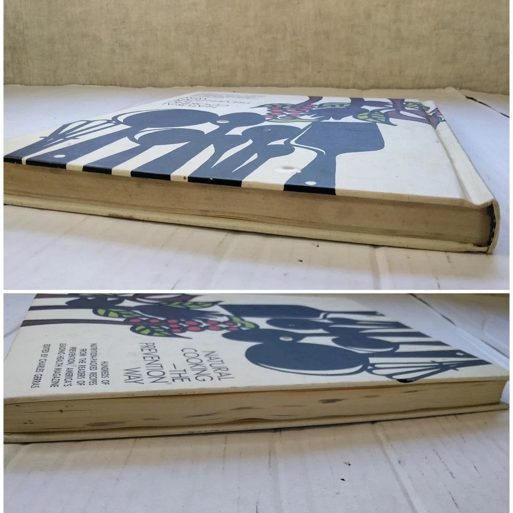 Natural Cooking The Prevention Way 1973 Vintage Hardcover Cookbook Rodale Press